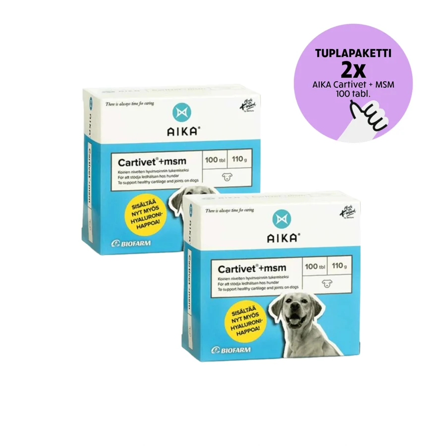 AIKA Cartivet + MSM, 2 × 100 tablettia
