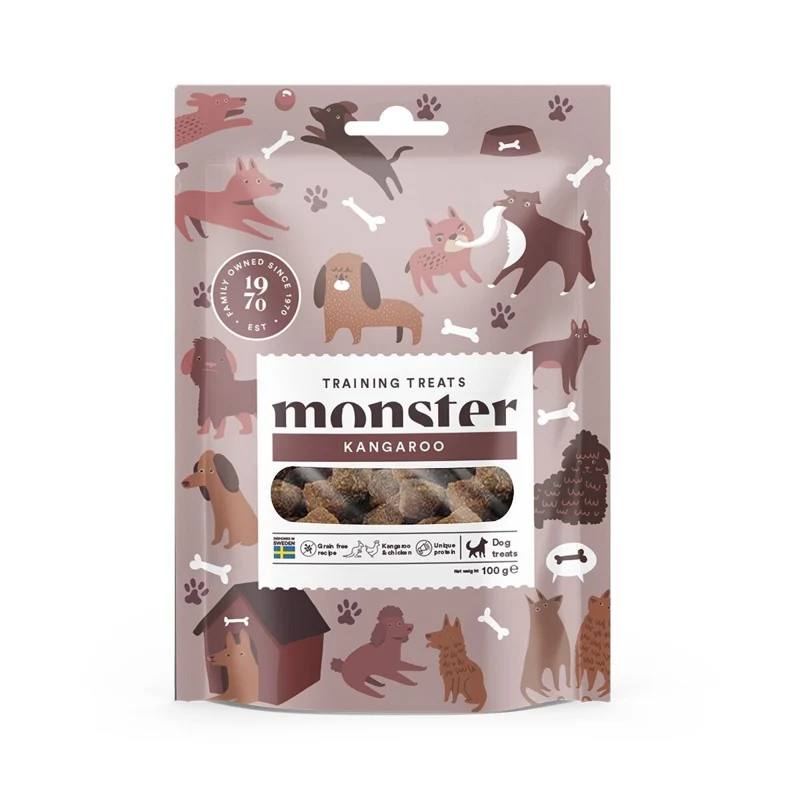 Monster Training Treats kana ja kenguru, 100 g