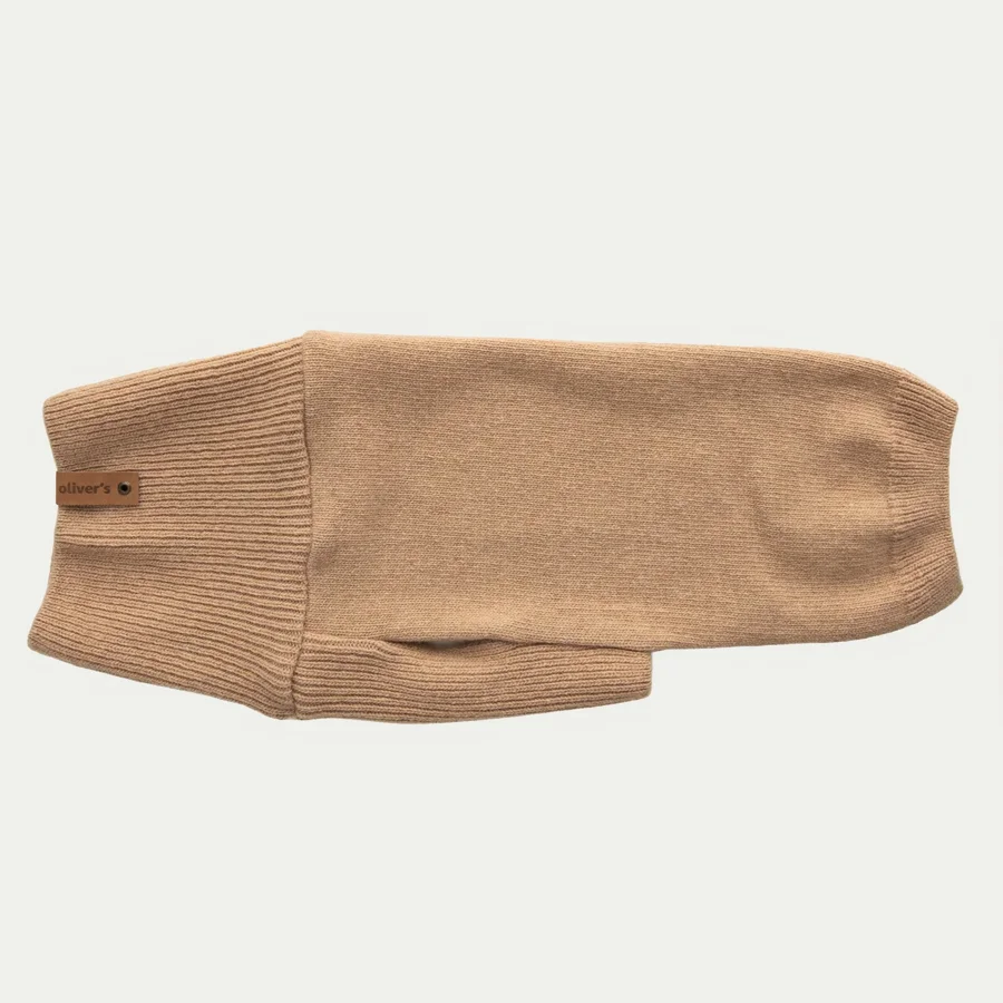 Oliver’s Life & Style -sileä merinoneule, beige, XS