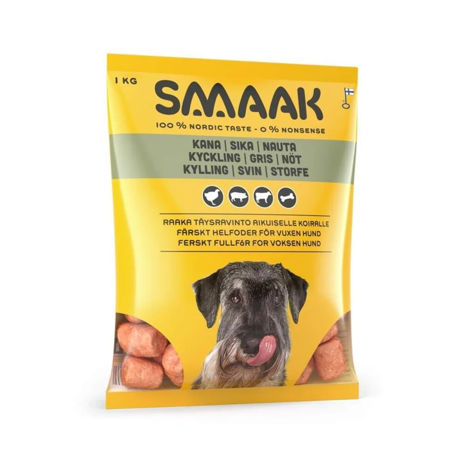 SMAAK kana, sika ja naudanmaha, 1 kg