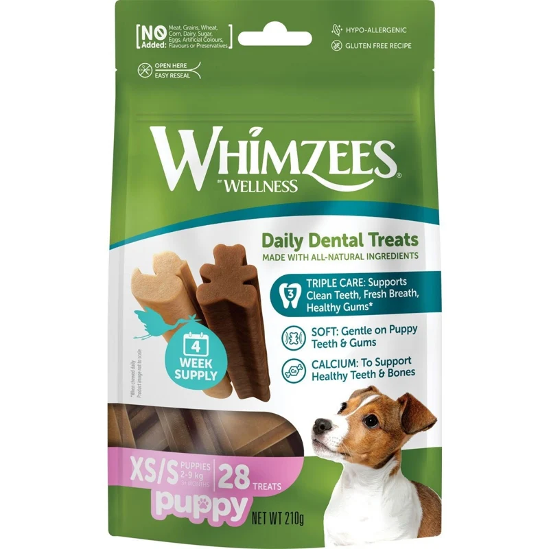 Whimzees XS/S -purutikut pennulle, 28 kpl